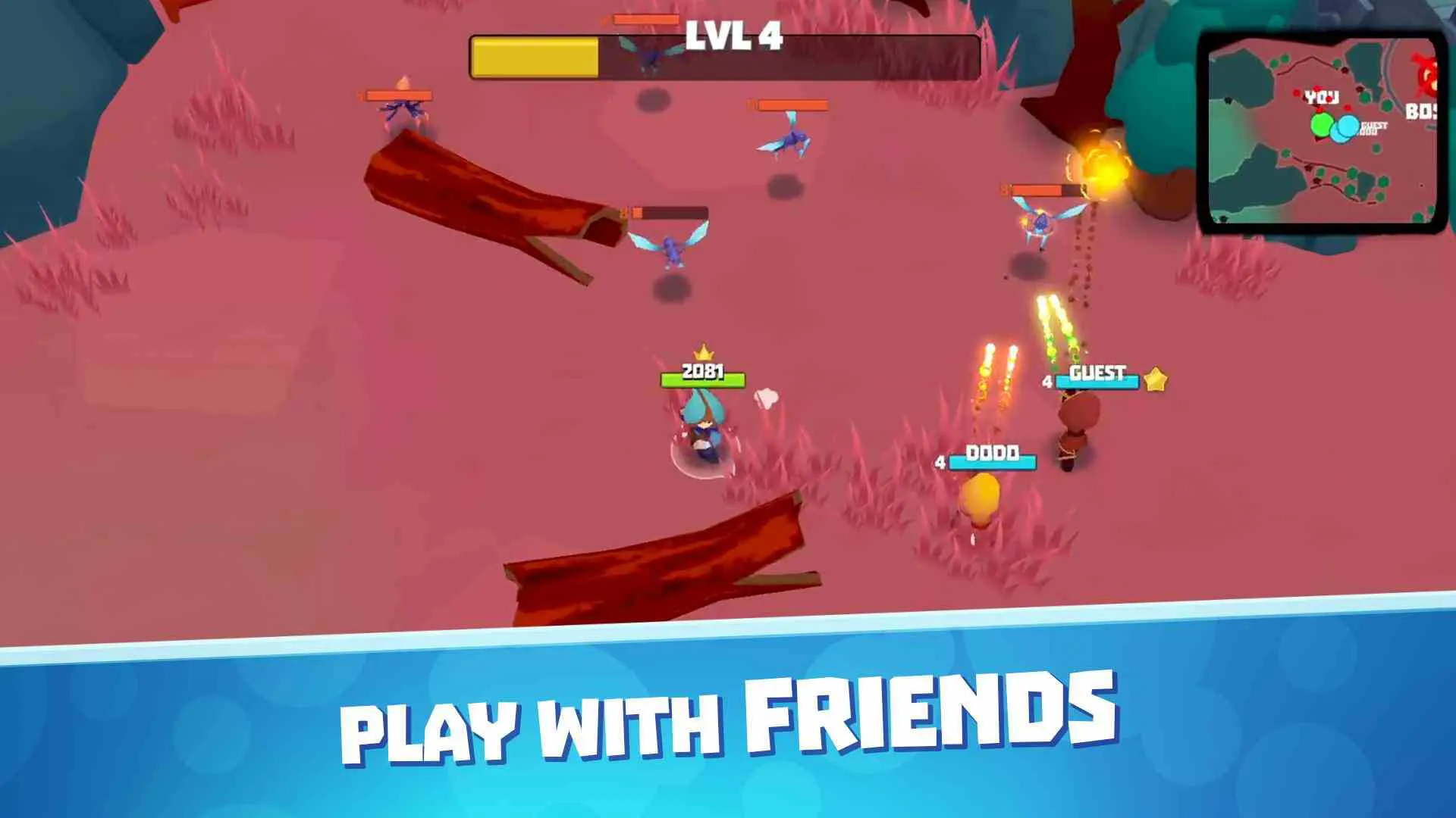 Ảnh 5 của Tải game Beam of Magic Mod APK v1.46.0 (Vô Hạn Tiền) Chế độ nhiều người chơi trong Beam of Magic Mod, các pháp sư hợp sức