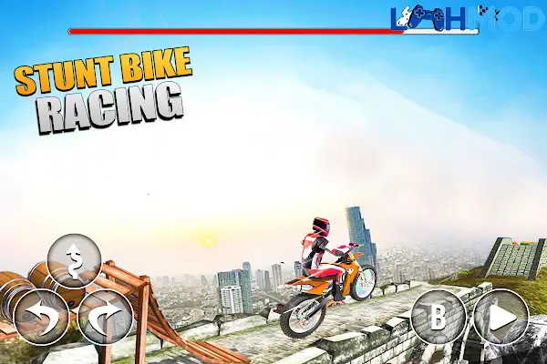 Ảnh 2 của Tải Bike Stunts APK 1.0.1 cho Android iOS Người chơi đang thực hiện pha nhào lộn trên xe địa hình