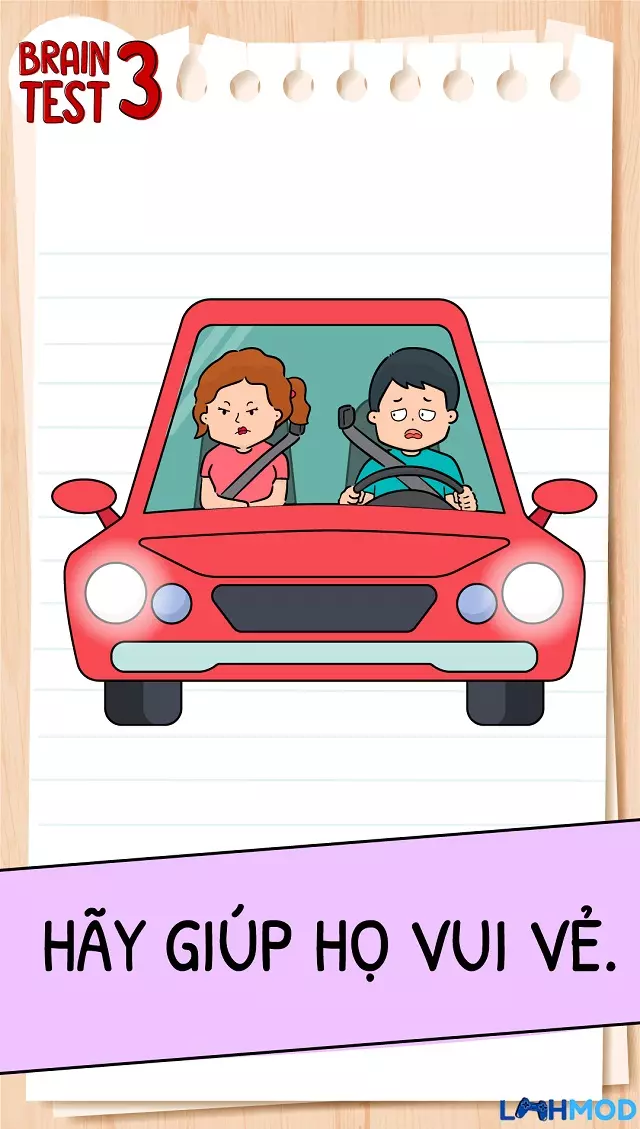 Ảnh 3 của Brain Test 3 Mod Apk 1.56.07 (Vô hạn kim cương, gợi ý) Android, IOS Giao diện giải đố với các gợi ý đa dạng trong Brain Test 3 Mod