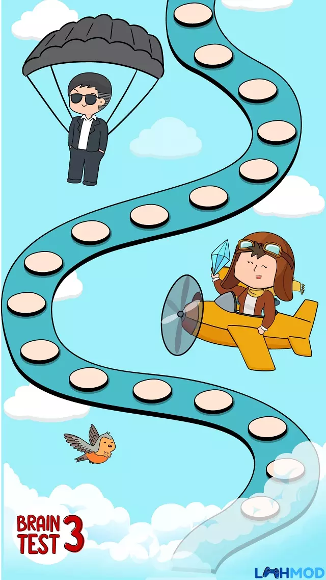 Ảnh 5 của Brain Test 3 Mod Apk 1.56.07 (Vô hạn kim cương, gợi ý) Android, IOS Hình ảnh màn chơi thử thách trong Brain Test 3 Mod