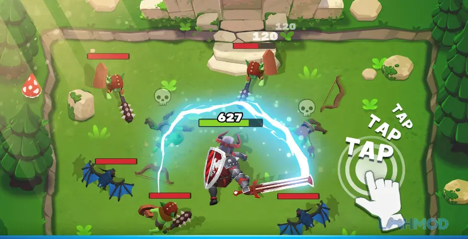 Ảnh 2 của Brawl King Mod Apk 0.27.25 (Vô Hạn Tài Nguyên) Cảnh chiến đấu kịch tính trong Brawl King Mod