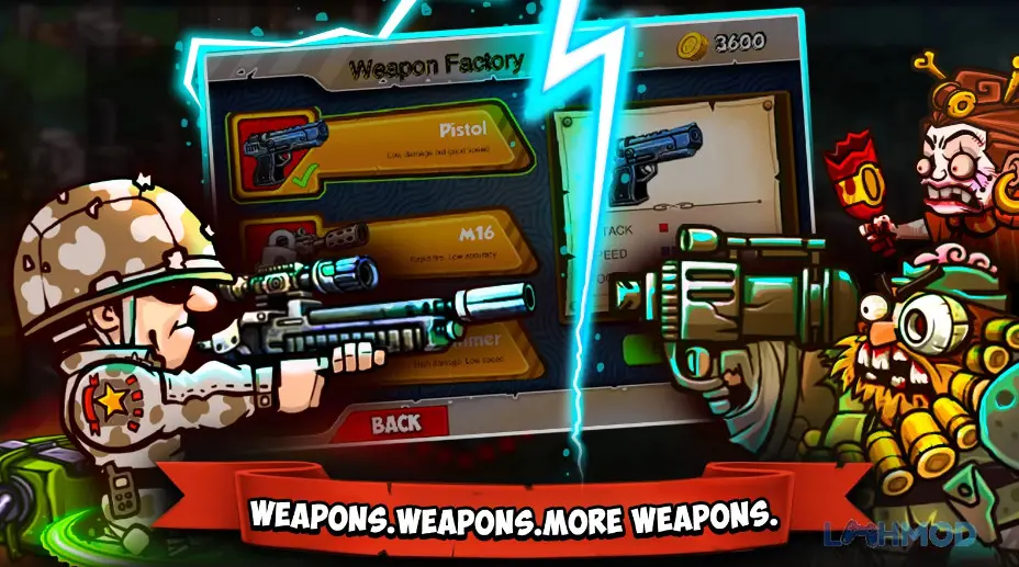 Ảnh 1 của Tải Commandos Vs Zombies Apk 7.0.1 cho Android iOs Vũ khí và đạn dược đa dạng trong Commandos Vs Zombies