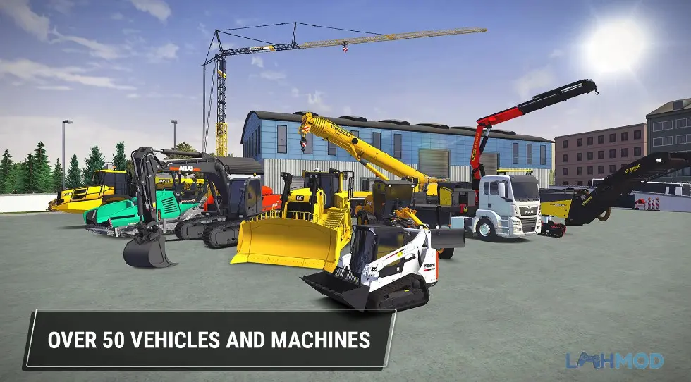 Ảnh 1 của Tải Construction Simulator 3 Lite Mod Apk 1.2 (Vô Hạn Tiền) cho Android iOs Cảnh một chiếc xe ủi đang hoạt động trong game Construction Simulator 3 Lite