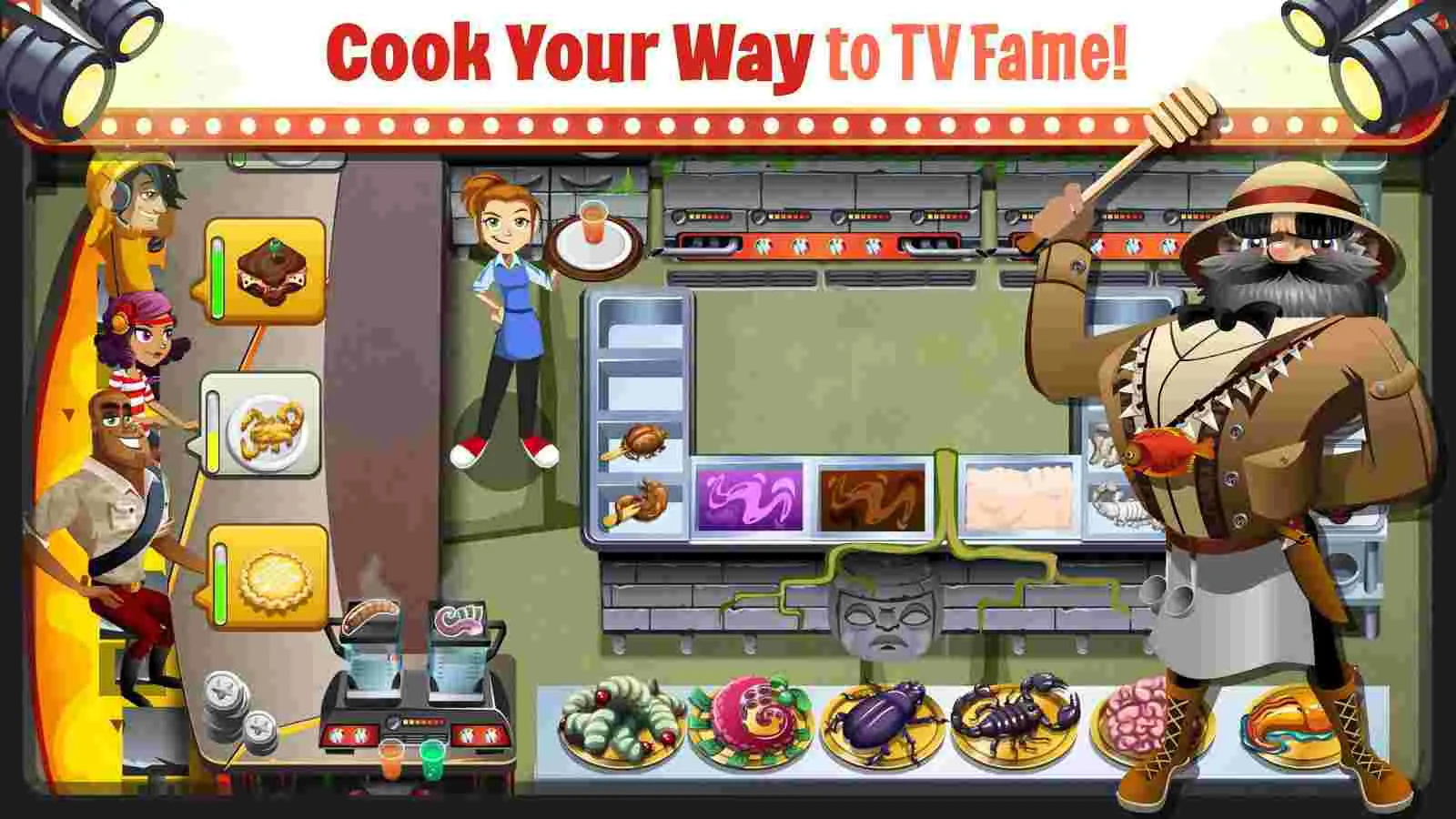 Ảnh 3 của Cooking Dash Mod APK 2.22.4 (Menu, Vô Hạn Tiền) Cảnh Flo đang nấu ăn trong một nhà hàng hiện đại