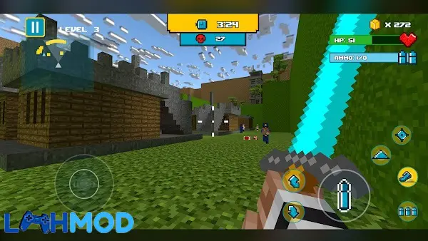 Ảnh 3 của Cops Vs Robbers Jailbreak APK 1.130 cho Android iOS Giao diện chọn vũ khí và nâng cấp nhân vật