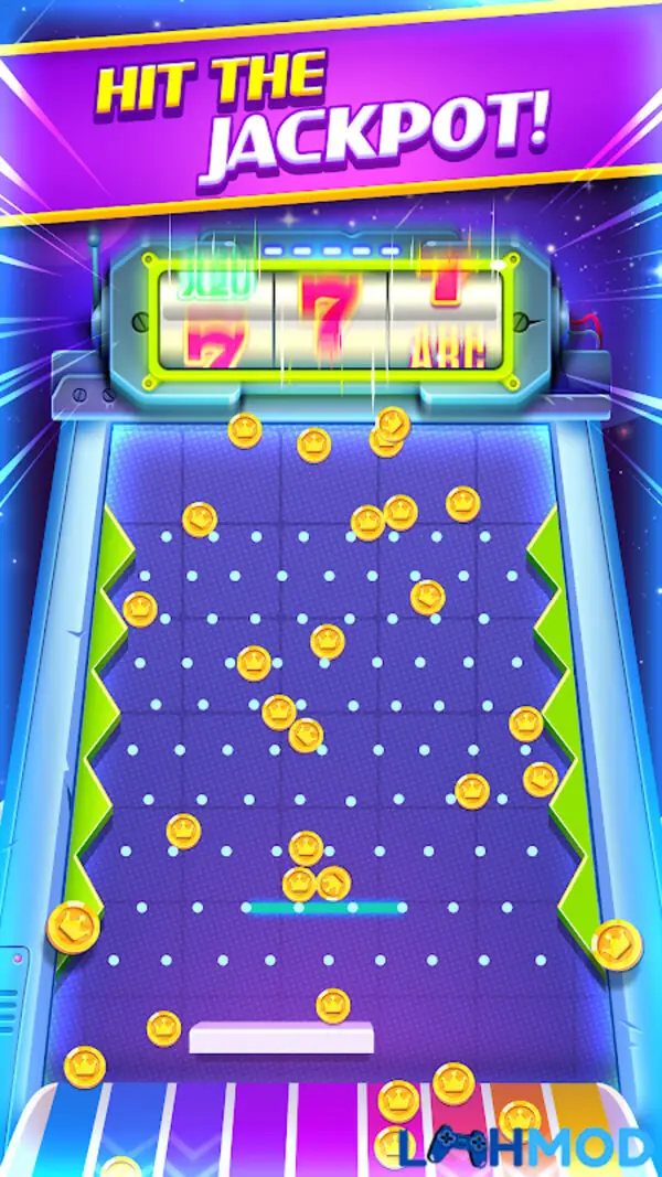 Ảnh 1 của Tải game Crazy Drop Apk 1.2.1 cho Android, IOS Các đồng xu lấp lánh và phần thưởng trong game Crazy Drop