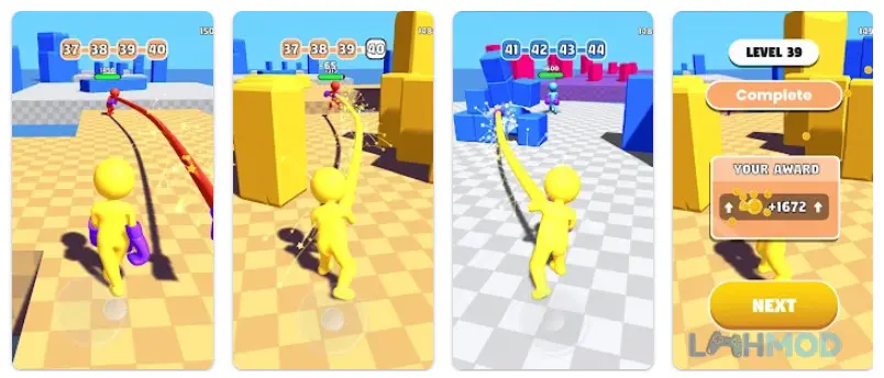 Ảnh 3 của Tải Curvy Punch 3D Mod Apk 1.15 (Vô Hạn Tiền) cho Android iOs Võ sĩ trong Curvy Punch 3D đang thực hiện động tác né tránh đòn tấn công của đối thủ