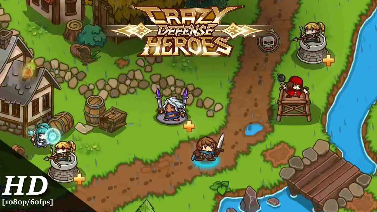 Ảnh 2 của Tải Defense Heroes Mod APK 0.5.2 (Vô Hạn Tiền, Money) Cảnh chiến đấu trong Defense Heroes Mod với nhiều đơn vị và quái vật