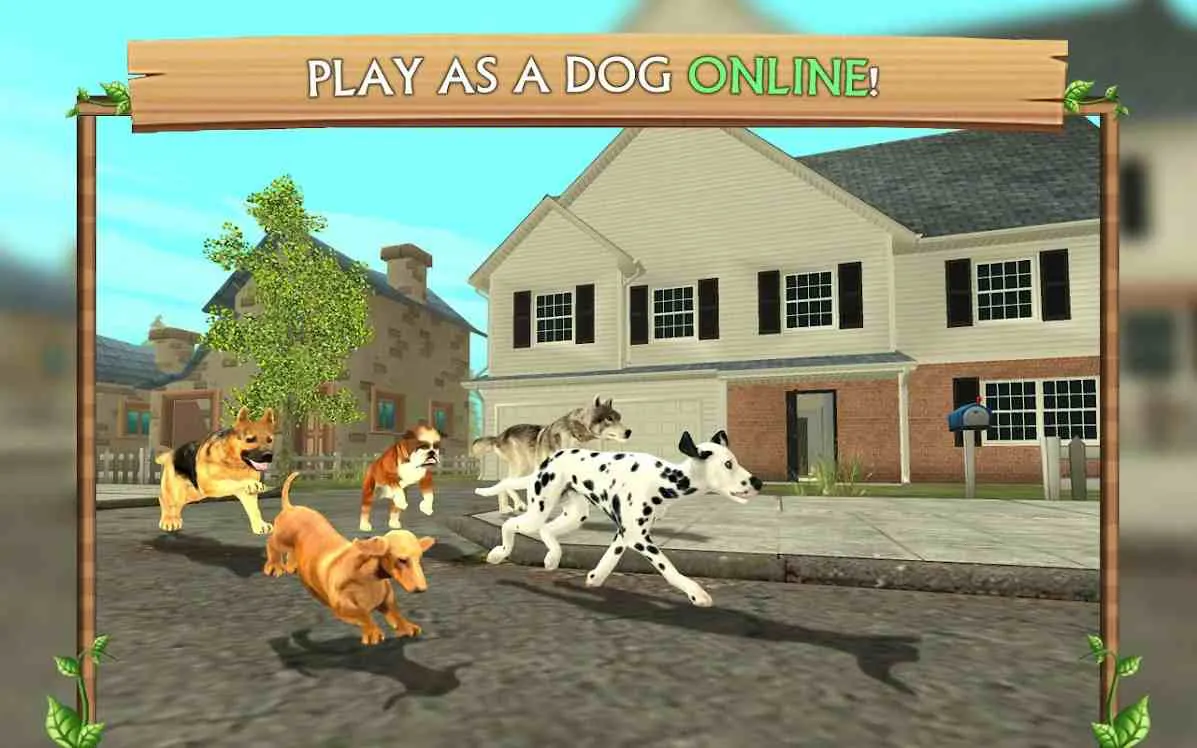 Ảnh 2 của Tải game Dog Sim Online Mod APK 202 (Vô Hạn Tiền) Giao diện điều khiển trong Dog Sim Online, hiển thị các nút kỹ năng và bản đồ nhỏ, minh họa sự đơn giản trong lối chơi