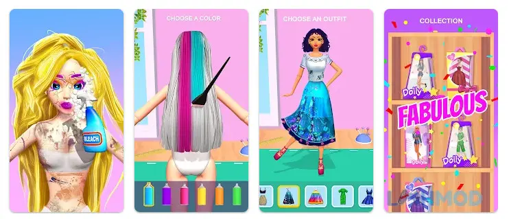 Ảnh 4 của Tải Doll Makeover-DIY 3D Dolly Apk 0.2.6.0 cho Android iOs Bộ sưu tập búp bê đã hoàn thiện và quy trình tạo kiểu trong Doll Makeover-DIY 3D Dolly