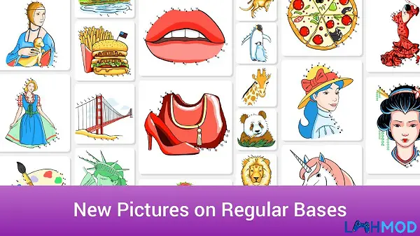 Ảnh 3 của Tải game Dot to Dot: Connect the Dots Apk 2.0.0.391 Bức tranh hoàn chỉnh với màu sắc tươi sáng trong game Dot to Dot