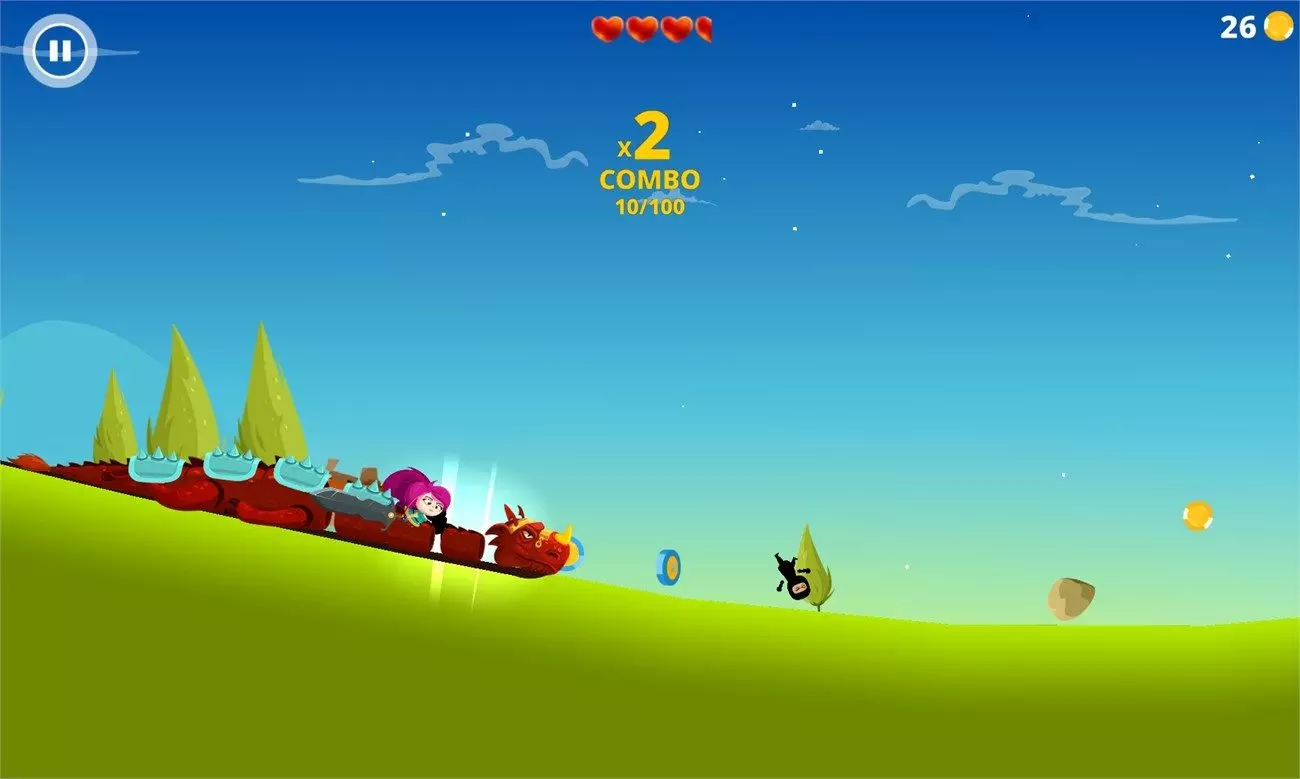 Ảnh 3 của Tải game Dragon Hills Mod APK 1.4.4 (Menu, Vô Hạn Coins) Con rồng đang càn quét một ngôi làng, thể hiện sức mạnh hủy diệt
