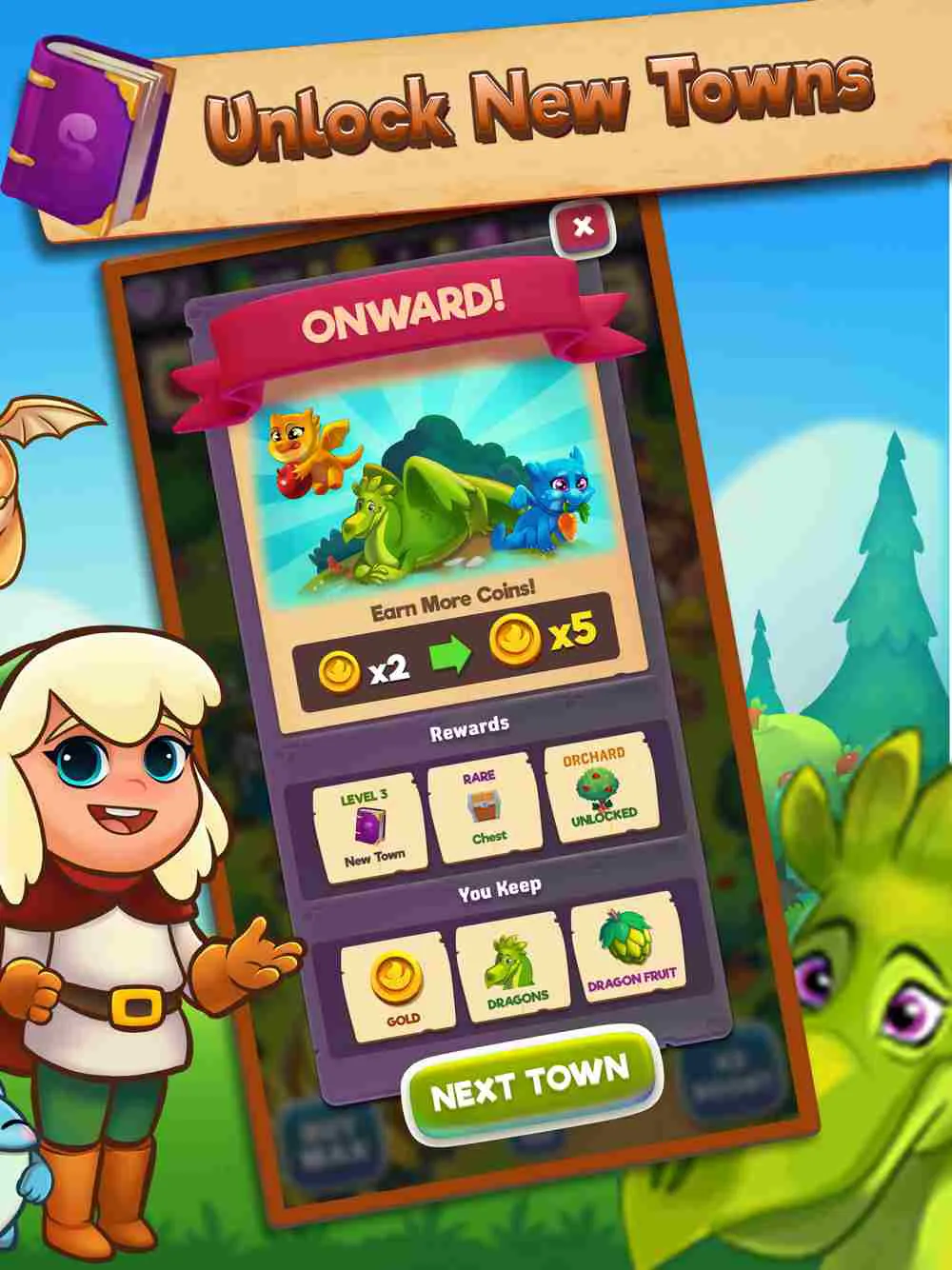 Ảnh 2 của Dragon Idle Adventure Mod APK 1.106 (Menu, Nâng cấp miễn phí) Game Dragon Idle Adventure mod