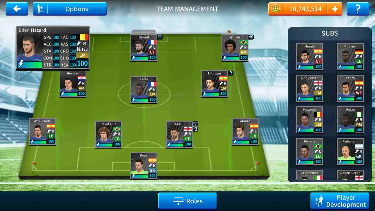 Ảnh 3 của Dream League Soccer Mod APK ( Tiền, Đội Hình Việt Nam) 12.250 Giao diện chọn chế độ chơi trong Dream League Soccer Mod với nhiều giải đấu