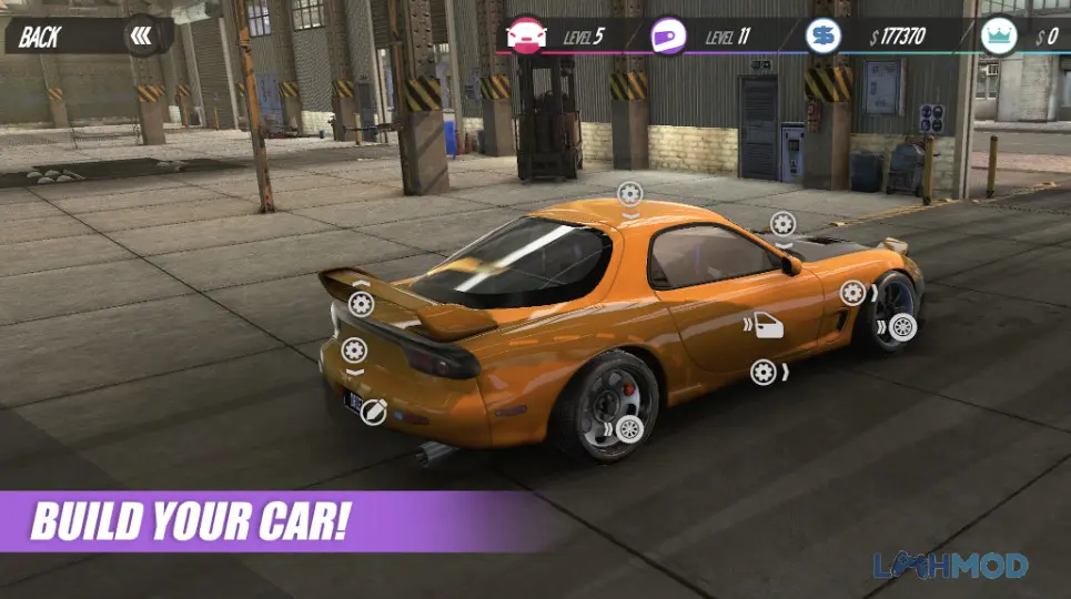 Ảnh 3 của Tải Drift Runner Apk 1.0.009 cho Android iOs Màn hình tùy chỉnh động cơ và ngoại hình xe với nhiều tùy chọn