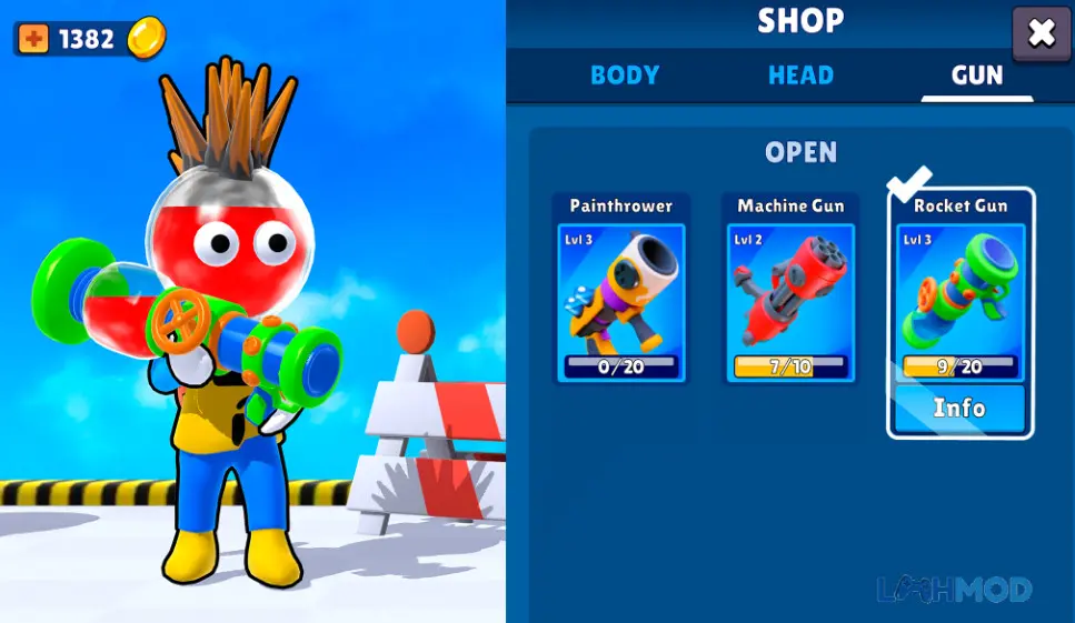 Ảnh 2 của Tải Dye Hard-Color War Mod Apk 0.7.25 (Free Shopping) cho Android iOs Giao diện chiến trường Dye Hard-Color War