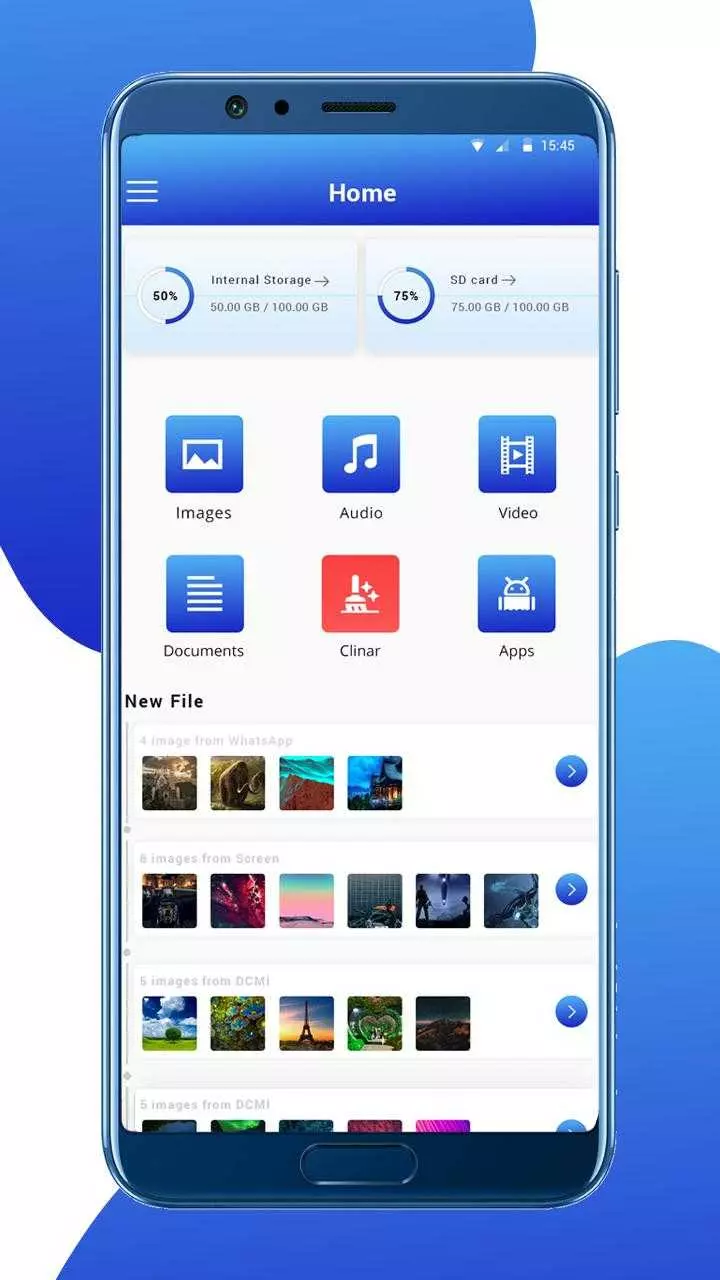 Ảnh 2 của Tải ES File Explorer Mod APK 4.4.2.5 (Mở Khóa Premium) Alt text mô tả giao diện quản lý tệp trên ES File Explorer Mod với các tùy chọn