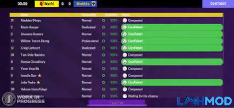 Ảnh 1 của Tải Football Manager 2023 Mobile MOD Apk 14.4.0 (Full Game, Patched) Màn hình chiến thuật và đội hình trong Football Manager 2023 Mobile