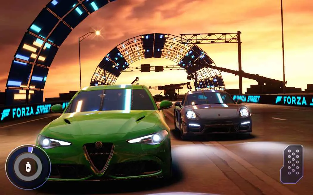 Ảnh 4 của Tải game Forza Street Mod APK 40.0.5 (Vô Hạn Tiền) Alt text mô tả một bộ sưu tập đa dạng các mẫu xe đua cao cấp và cơ bắp