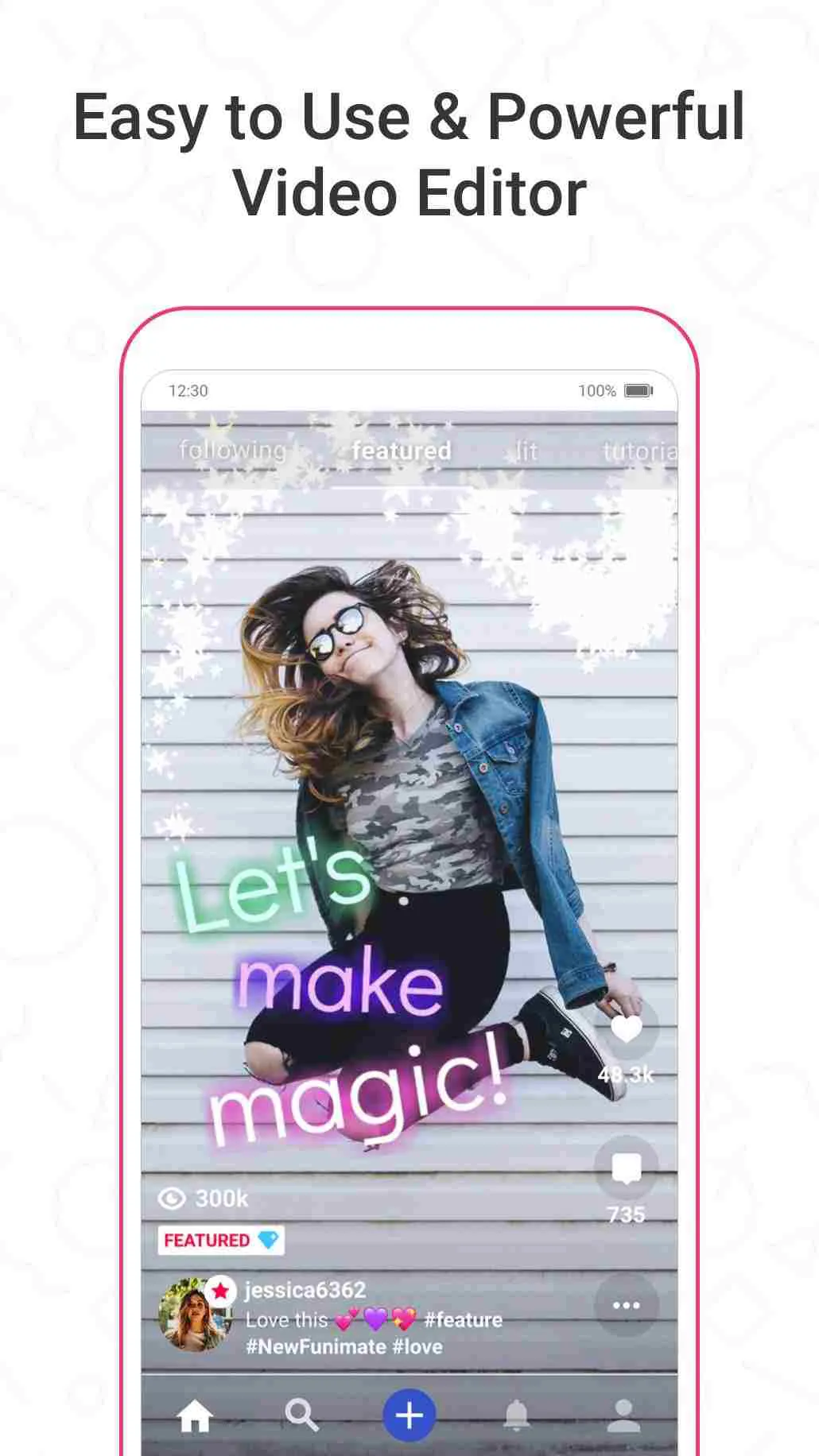 Ảnh 1 của Tải App Funimate Mod APK 12.6 (Mở Khóa Pro) Cận cảnh giao diện chỉnh sửa video chuyên nghiệp trên Funimate Mod