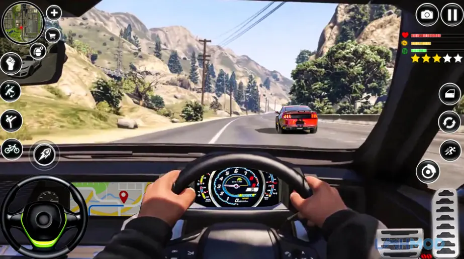 Ảnh 4 của Tải Grand City Thug Crime Games Apk 4.5.3 cho Android iOs Cảnh chiến đấu trên đường phố với các hiệu ứng cháy nổ trong Grand City Thug Crime Games