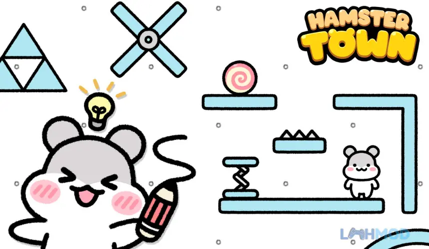 Ảnh 3 của Tải Hamster Town Mod Apk 1.1.206 (Vô hạn tiền) cho Android iOs Nông dân Hamster với áo khoác jean và nón rộng vành