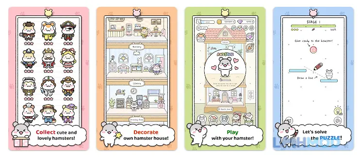 Ảnh 4 của Tải Hamster Town Mod Apk 1.1.206 (Vô hạn tiền) cho Android iOs Chú chuột Hamster đang chơi đùa trong thế giới của mình