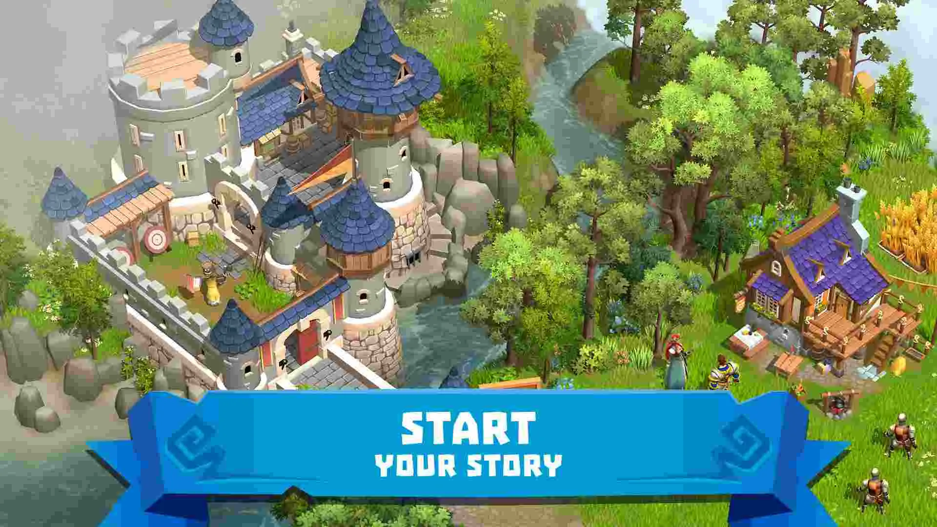 Ảnh 1 của Tải game Heroes of Fate and Fortune Mod APK 0.11.1 (Mở Khoá) Cảnh chiến đấu trong Heroes of Fate and Fortune với các binh lính và hiệu ứng kỹ năng