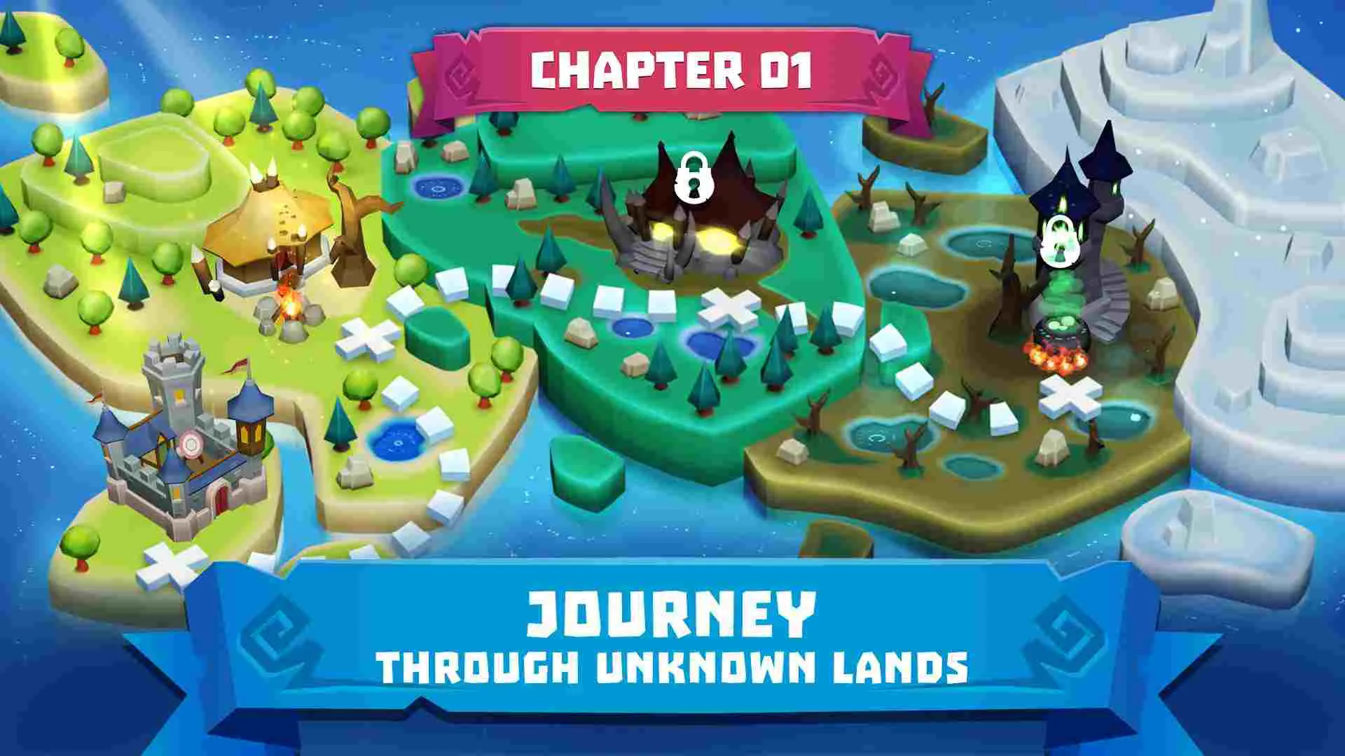 Ảnh 3 của Tải game Heroes of Fate and Fortune Mod APK 0.11.1 (Mở Khoá) Anh hùng sử dụng thanh kiếm để khai thác tài nguyên trong khu rừng