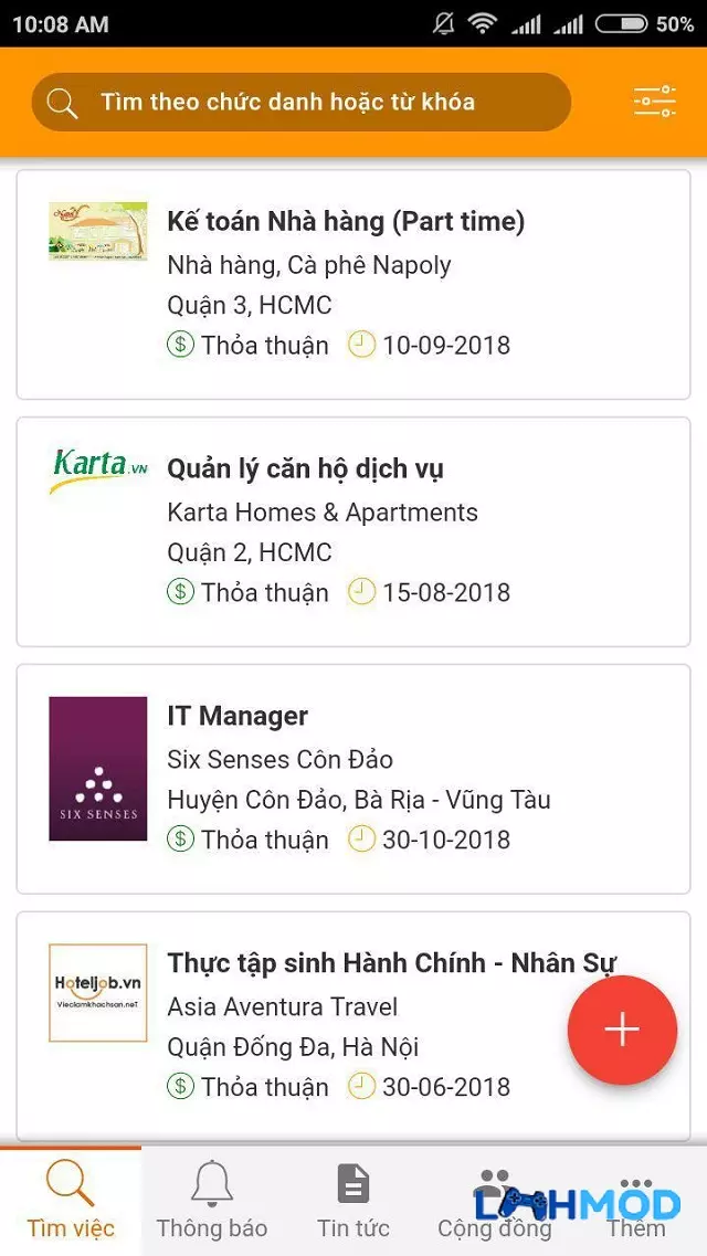 Ảnh 4 của Tải ứng dụng Hoteljob Apk 1.0.0 cho Android, IOS Màn hình tùy chỉnh biểu tượng ứng dụng và hiệu ứng chuyển cảnh