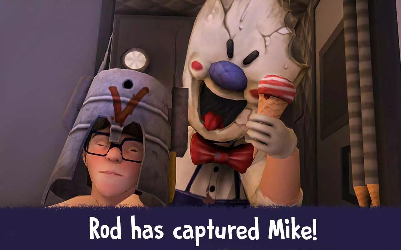 Ảnh 3 của Ice Scream 3 Mod APK v1.3.1 (Menu, Lives/Ammo) Giao diện điều khiển nhân vật trong Ice Scream 3 Mod với joystick ảo