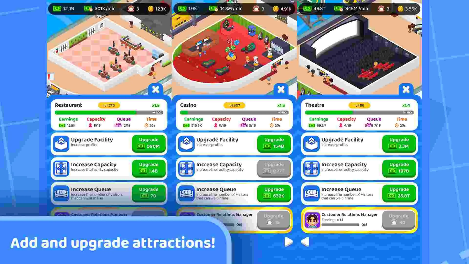 Ảnh 2 của Tải game Idle Cruise Ship Tycoon Mod APK 0.7.1 (Vô Hạn Tiền) Toàn cảnh con tàu du lịch lớn đang hoạt động