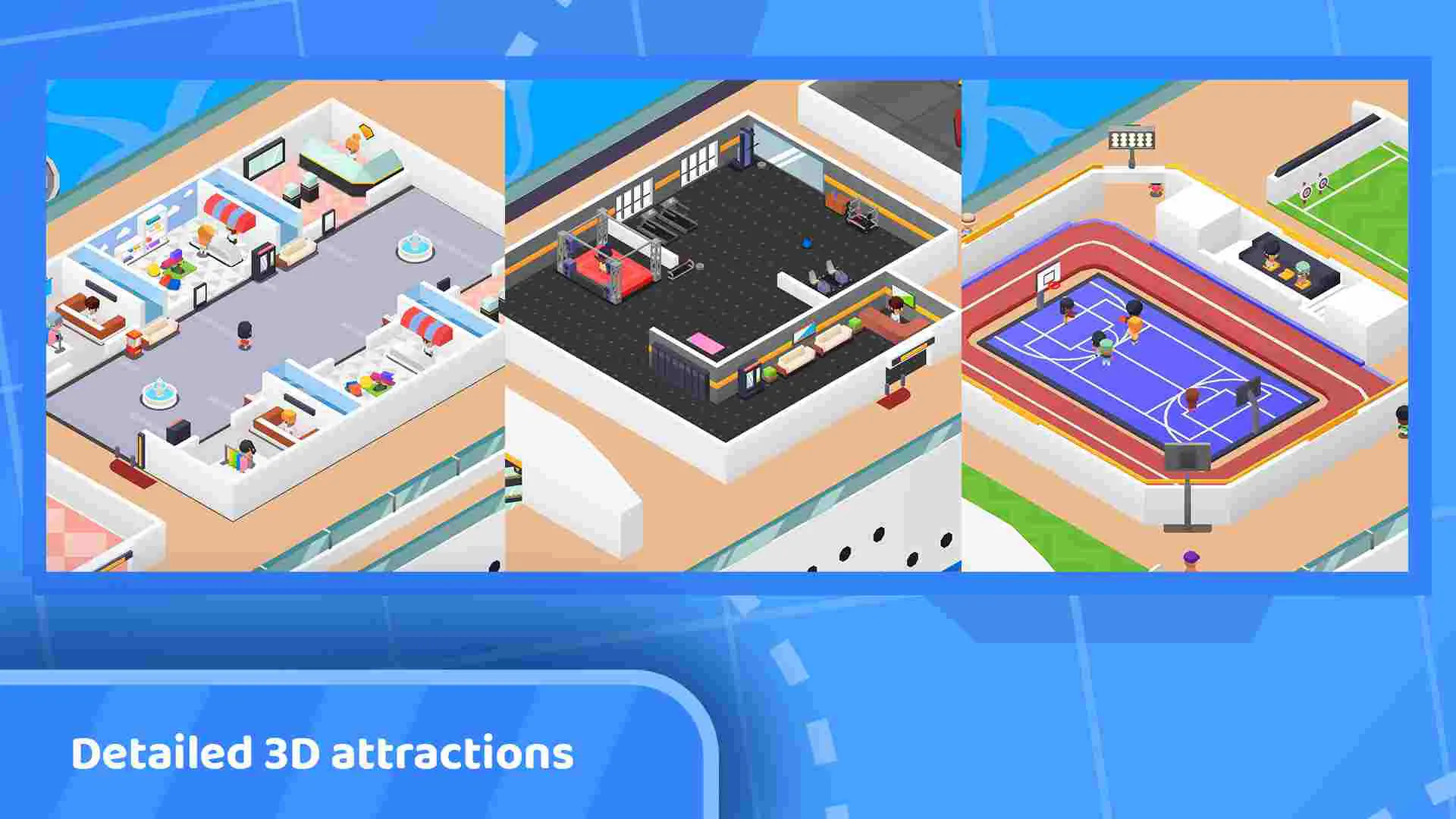 Ảnh 3 của Tải game Idle Cruise Ship Tycoon Mod APK 0.7.1 (Vô Hạn Tiền) Bên trong một khoang tàu với nhiều hành khách