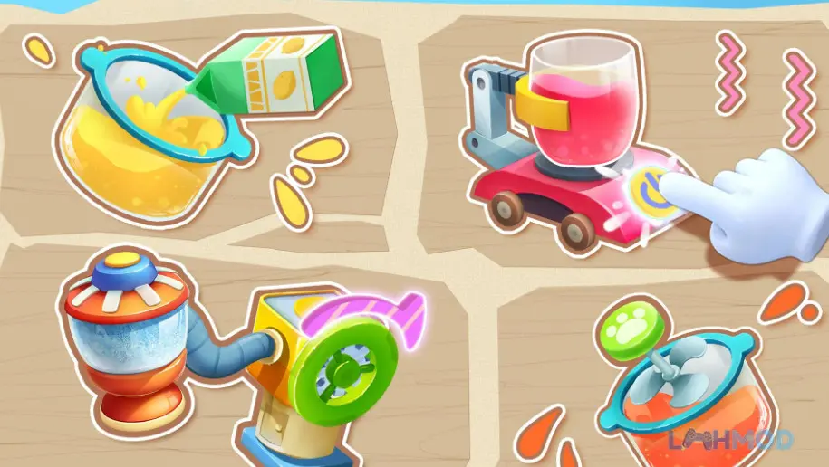 Ảnh 2 của Tải Indian Baby Pandas Juice Shop Apk 9.70.00.00 cho Android iOs Giao diện chọn trái cây và dụng cụ pha chế nước ép trong Indian Baby Pandas Juice Shop