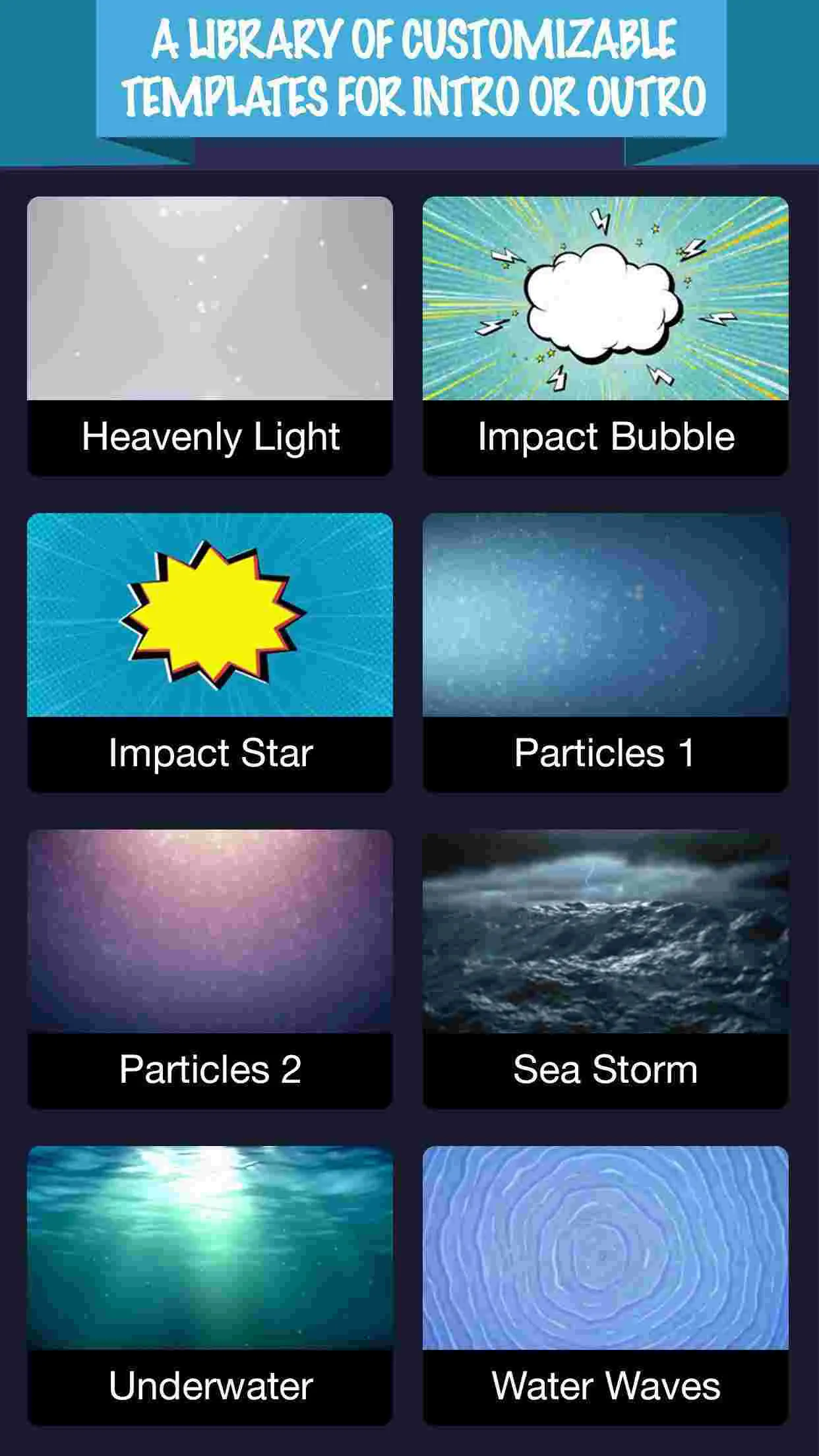 Ảnh 3 của Intro Maker Mod APK 4.9.2 (Mở Khóa VIP) Hình ảnh minh họa các tính năng cao cấp của Intro Maker Mod