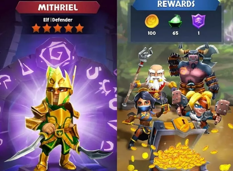 Ảnh 4 của Tải game Kingdom Boss Mod APK 0.1.3398 (High HP/DMG/DEF) Cảnh chiến đấu hoành tráng trong Kingdom Boss Mod