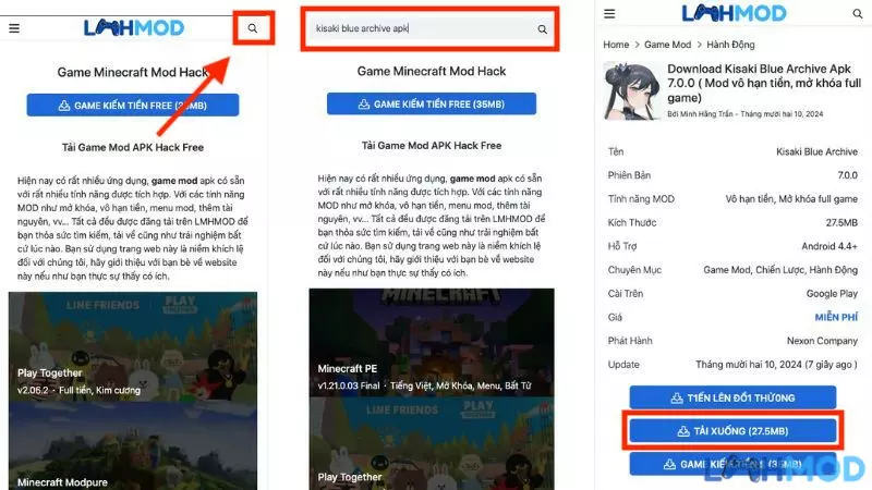 Ảnh 4 của Download Kisaki Blue Archive Apk 7.0.0 ( Mod vô hạn tiền) Màn hình hướng dẫn tải xuống phiên bản Kisaki Blue Archive mod