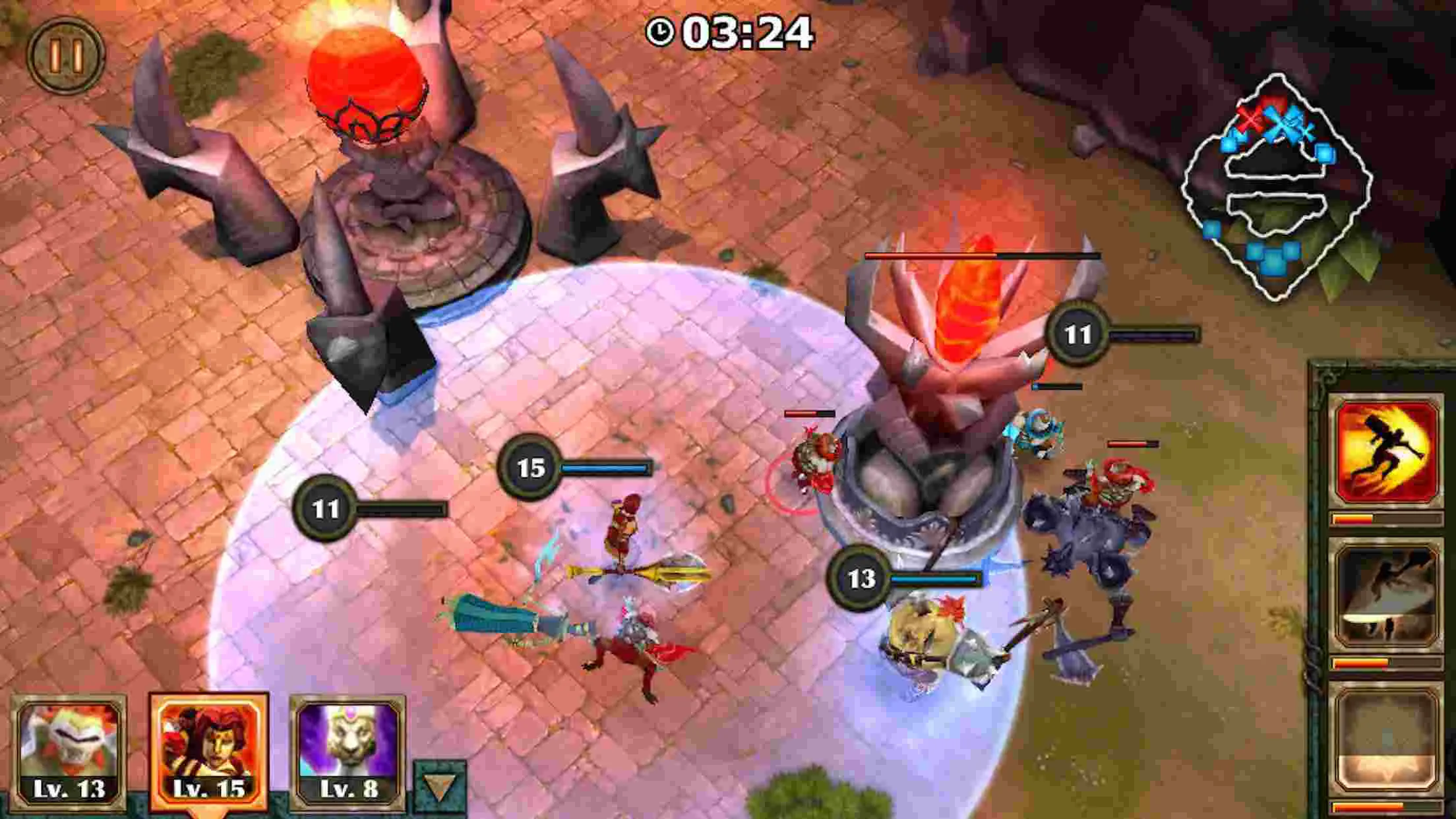 Ảnh 5 của Legendary Heroes MOBA Offline Mod APK 3.2.0 (Vô hạn tiền) Hình ảnh giao tranh trong tải game Legendary Heroes MOBA Offline mod apk