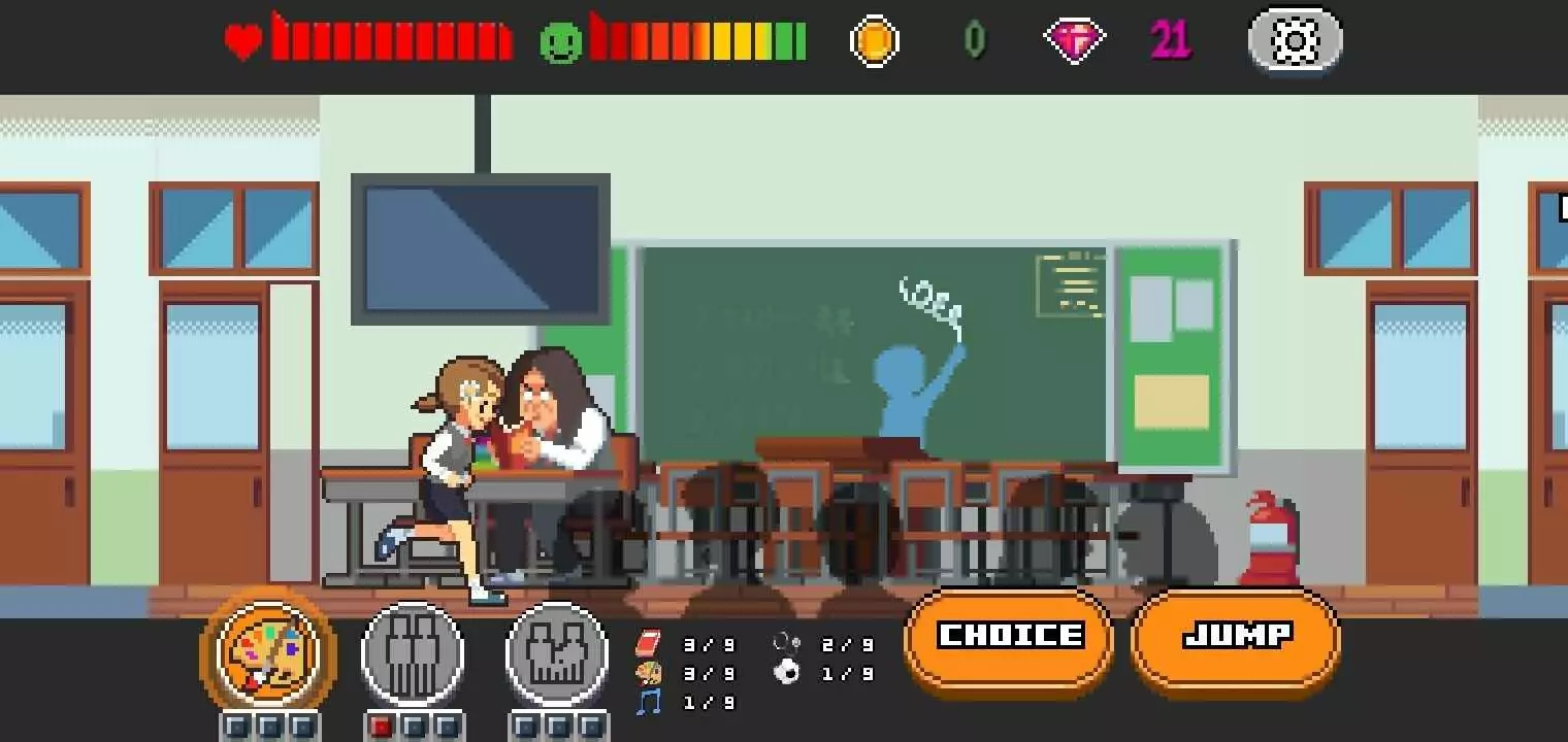 Ảnh 2 của Tải game Life Is A Game Mod APK 2.4.21 (Vô Hạn Tiền, Kim Cương) Cảnh nhân vật ở giai đoạn học đường, đưa ra những lựa chọn quan trọng