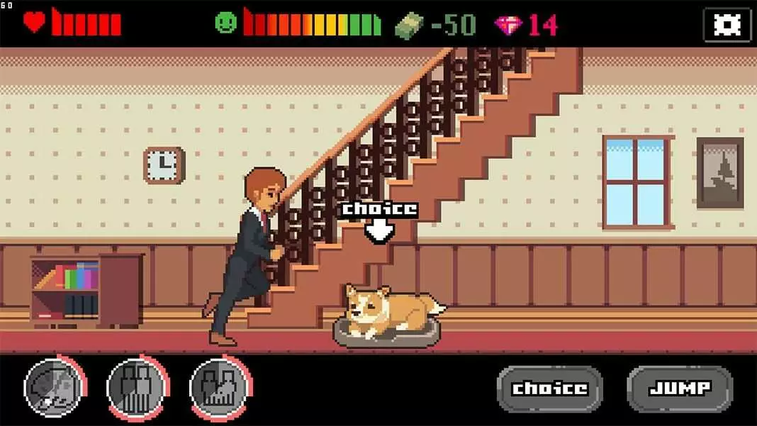 Ảnh 3 của Tải game Life Is A Game Mod APK 2.4.21 (Vô Hạn Tiền, Kim Cương) Giao diện gameplay Life Is A Game Mod với các lựa chọn tương tác