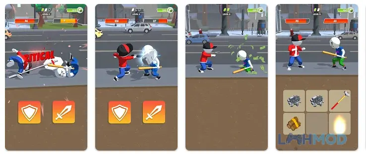 Ảnh 2 của Tải Merge Fighting Mod Apk v1.1.20 (Vô Hạn Tiền) cho Android iOs Một cảnh chiến đấu trong Merge Fighting Mod với nhiều hiệu ứng kỹ năng