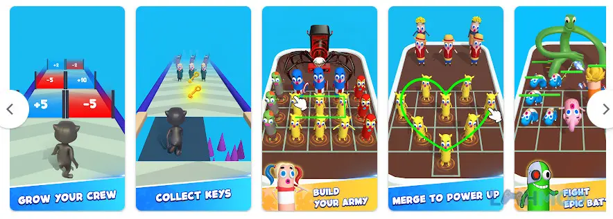 Ảnh 4 của Tải Merge Master Monster Run 3D Mod Apk 1.0.5 (Không QC) cho Android iOs Trận chiến mãn nhãn giữa đội quân quái vật 3D đầy màu sắc