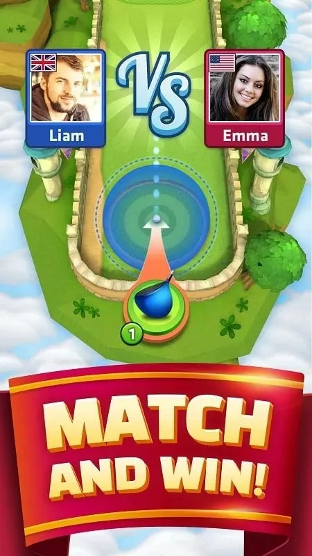 Ảnh 3 của Tải game Mini GOLF Tour Mod APK 1.0.3.3 (Vô hạn tiền) Giao diện tùy chỉnh bóng trong Mini GOLF Tour Mod