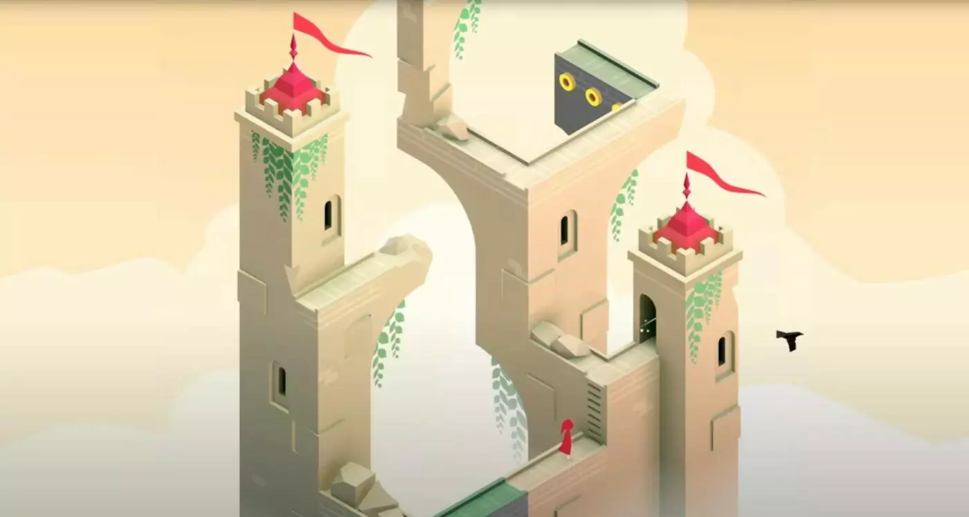 Ảnh 4 của Tải game Monument Valley 2 Mod APK 2.0.6 (Vô Hạn Tiền) Nhân vật mẹ và con gái cùng giải đố trên một công trình kiến trúc