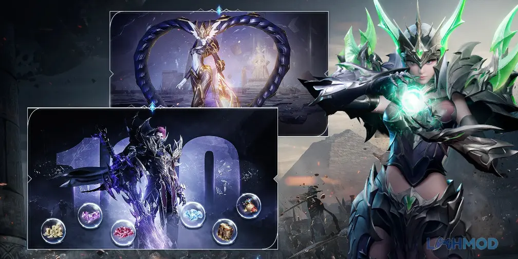 Ảnh 1 của Tải MU Khởi Nguyên 3 Mod Apk 1.0.9 (Vô Hạn Tiền) cho Android iOs Cảnh chiến đấu trong MU Khởi Nguyên 3 với các nhân vật sử dụng kỹ năng