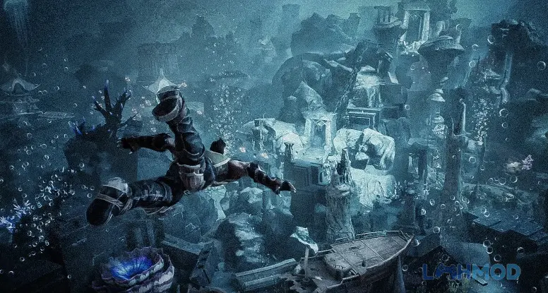 Ảnh 4 của Tải MU Khởi Nguyên 3 Mod Apk 1.0.9 (Vô Hạn Tiền) cho Android iOs Một cảnh quan rộng lớn trong MU Khởi Nguyên 3, thể hiện môi trường mở