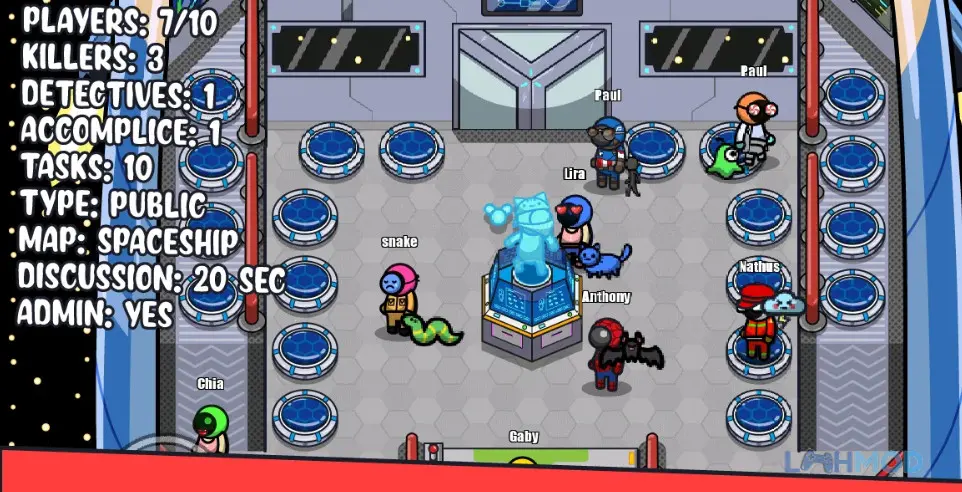 Ảnh 2 của Tải Murder us Apk 1.0.66 cho Android iOs Giao diện người chơi trong game Murder Us