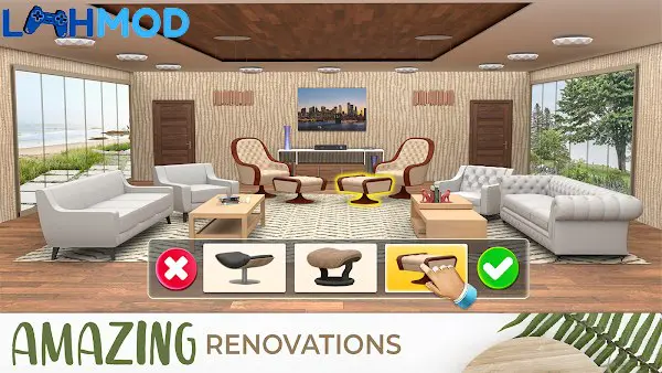 Ảnh 4 của My Home Makeover Design: Games APK 3.3 Android iOS My Home Makeover Design: Games – Góc nhìn toàn cảnh một căn hộ đang được cải tạo