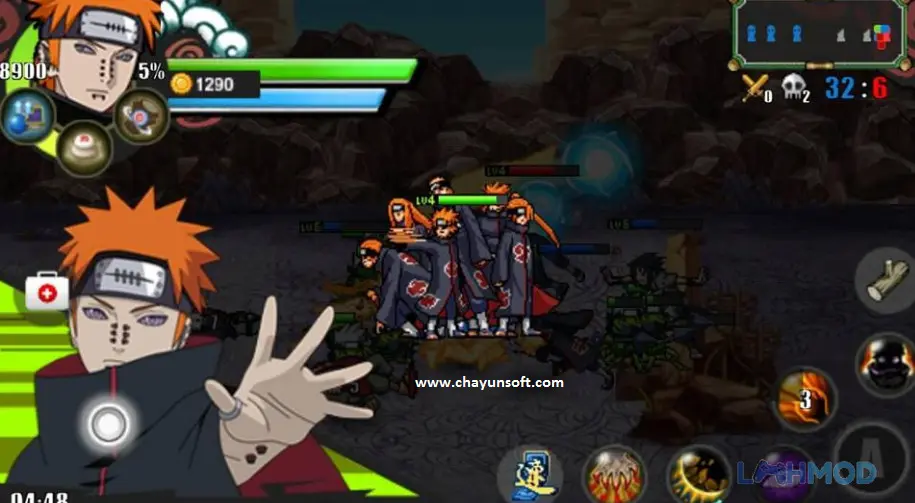 Ảnh 2 của Tải Ninja Legend Apk 1.2.1 cho Android iOs Cảnh chiến đấu trong Ninja Legend Mod APK