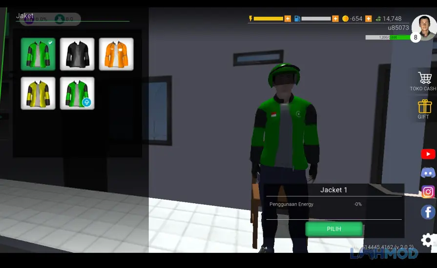 Ảnh 3 của Tải Ojol The Game Mod Apk 2.2.2 (Vô hạn tiền) cho Android iOs Tài xế Ojol The Game Mod đang chờ khách